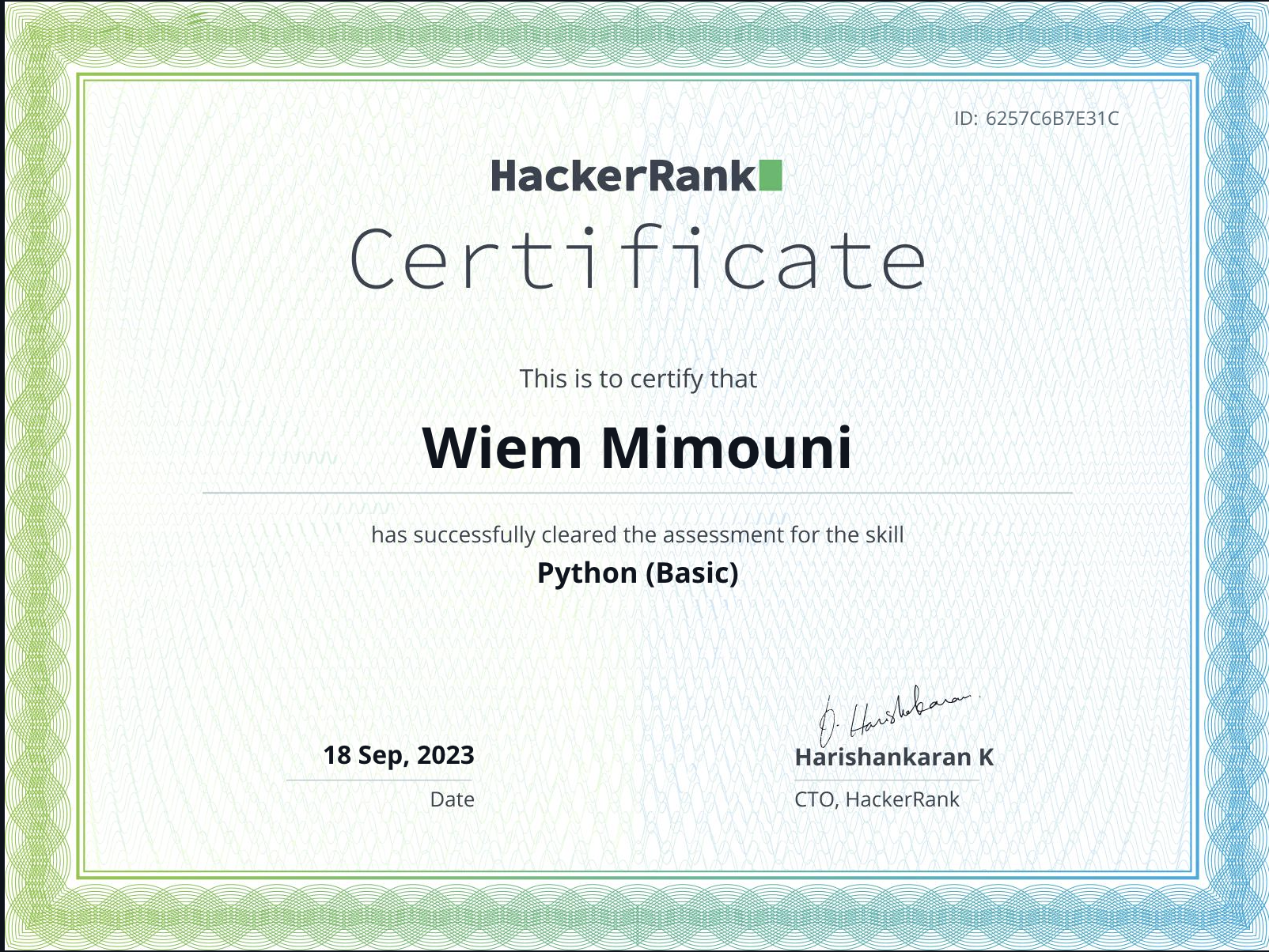 development certificate python